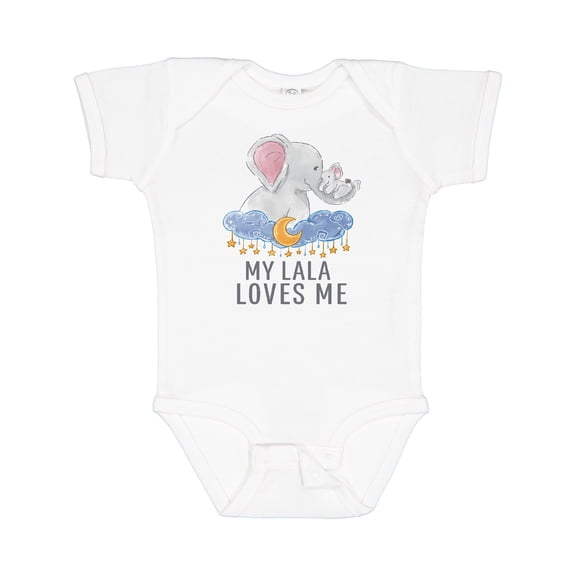 Inktastic I Love My Lala Elephant Family Boys or Girls Baby Bodysuit