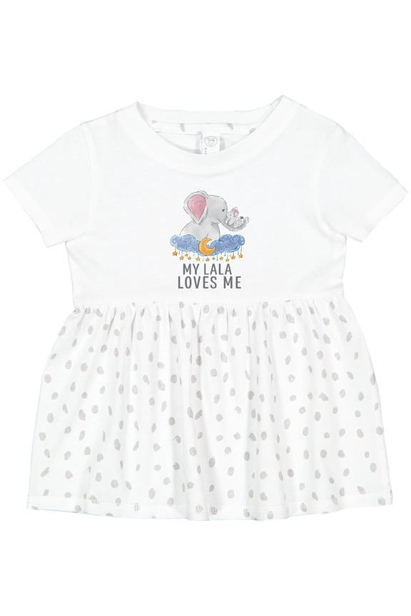 I Love My Lala Elephant Family Girls Baby Dress