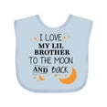 thumbnail image 1 of Inktastic I Love My Lil Brother To The Moon and Back Boys or Girls Baby Bib, 1 of 4