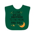 thumbnail image 1 of Inktastic I Love My Lil Brother To The Moon and Back Boys or Girls Baby Bib, 1 of 4