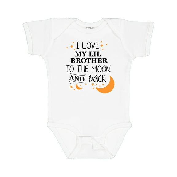 Inktastic I Love My Lil Brother To The Moon and Back Boys or Girls Baby Bodysuit