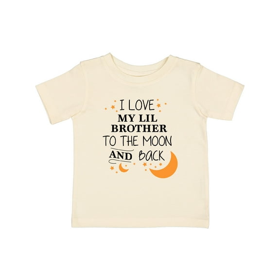 Inktastic I Love My Lil Brother to the Moon and Back Boys or Girls Baby T-Shirt