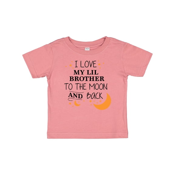 Inktastic I Love My Lil Brother to the Moon and Back Boys or Girls Baby T-Shirt