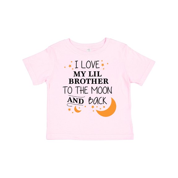Inktastic I Love My Lil Brother to the Moon and Back Boys or Girls Toddler T-Shirt