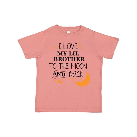 Inktastic I Love My Lil Brother to the Moon and Back Boys or Girls Toddler T-Shirt