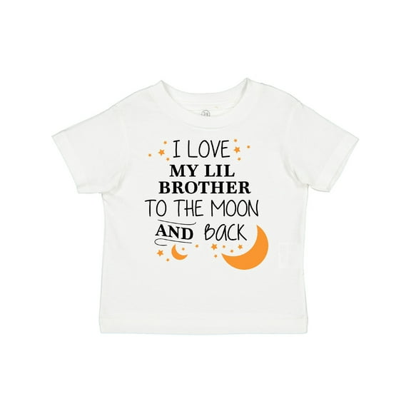 Inktastic I Love My Lil Brother to the Moon and Back Boys or Girls Toddler T-Shirt