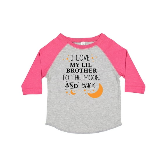 Inktastic I Love My Lil Brother to the Moon and Back Boys or Girls Toddler T-Shirt