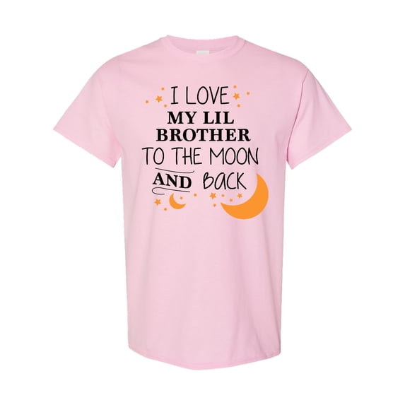 Inktastic I Love My Lil Brother to the Moon and Back T-Shirt