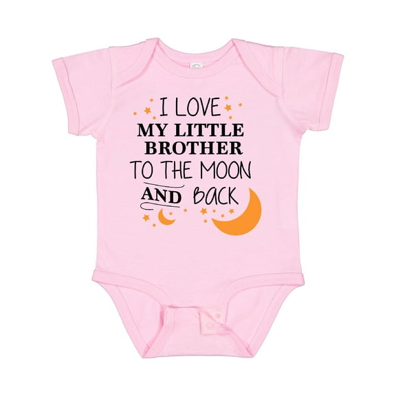 Inktastic I Love My Little Brother to the Moon and Back Boys or Girls Baby Bodysuit