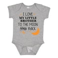 thumbnail image 1 of Inktastic I Love My Little Brother to the Moon and Back Boys or Girls Baby Bodysuit, 1 of 5