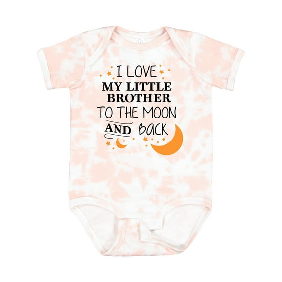 Inktastic I Love My Little Brother to the Moon and Back Boys or Girls Baby Bodysuit