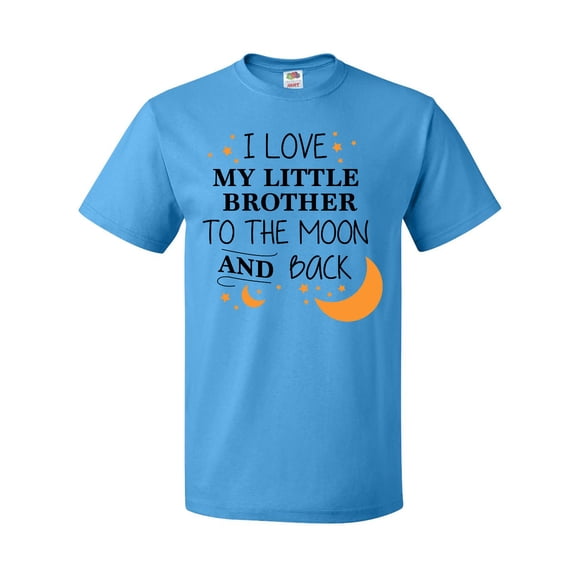 Inktastic I Love My Little Brother to the Moon and Back T-Shirt