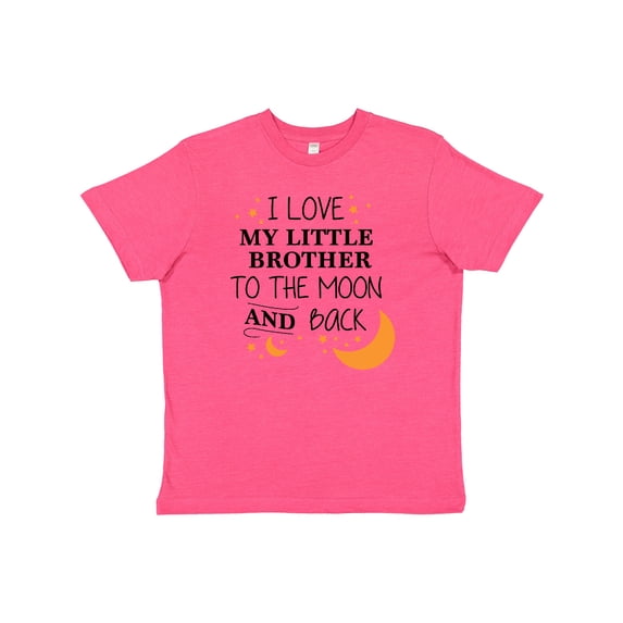 Inktastic I Love My Little Brother to the Moon and Back Youth T-Shirt