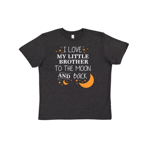 Inktastic I Love My Little Brother to the Moon and Back Youth T-Shirt