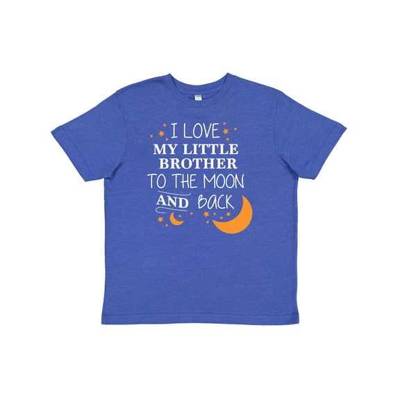 Inktastic I Love My Little Brother to the Moon and Back Youth T-Shirt