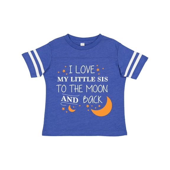 Inktastic I Love My Little Sis to the Moon and Back Boys or Girls Toddler T-Shirt