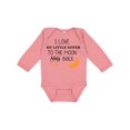thumbnail image 1 of Inktastic I Love My Little Sister To The Moon and Back Boys or Girls Long Sleeve Baby Bodysuit, 1 of 5
