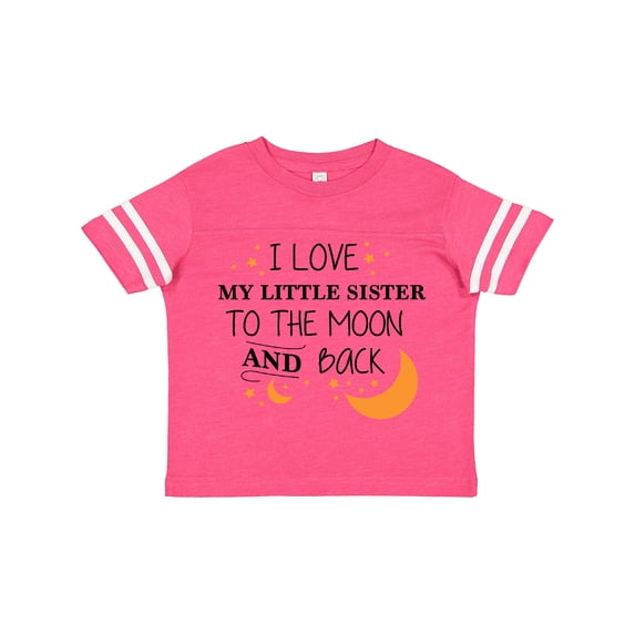 Inktastic I Love My Little Sister to the Moon and Back Boys or Girls Toddler T-Shirt