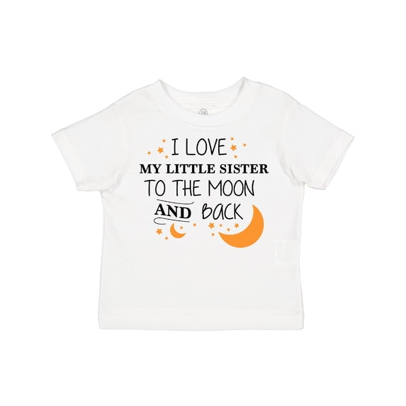 Inktastic I Love My Little Sister to the Moon and Back Boys or Girls Toddler T-Shirt
