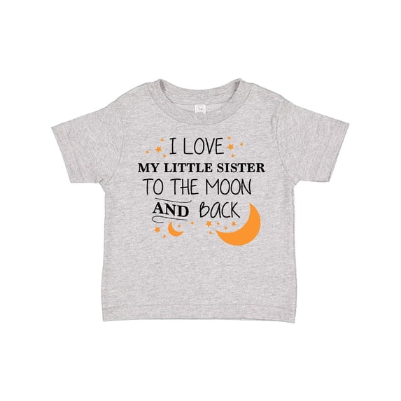 Inktastic I Love My Little Sister to the Moon and Back Boys or Girls Toddler T-Shirt