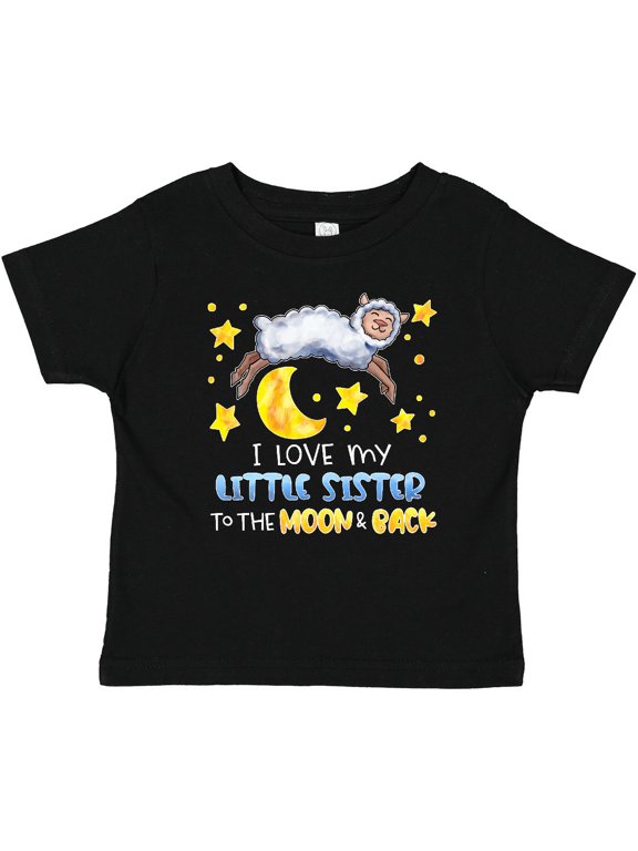 I Love My Little Sister to the Moon and Back Cute Sheep Boys or Girls Baby T-Shirt