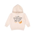 thumbnail image 1 of Inktastic I Love My Little Sister to the Moon and Back Toddler Hoodie, 1 of 4