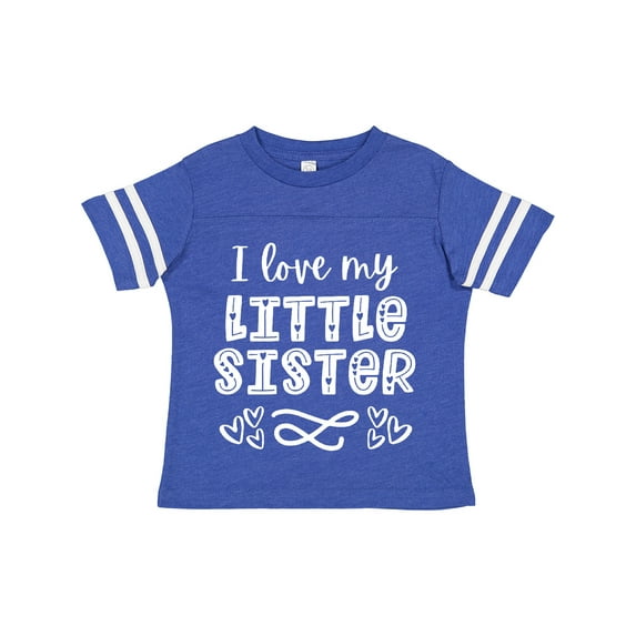 Inktastic I Love My Little Sister with Hearts Boys or Girls Toddler T-Shirt