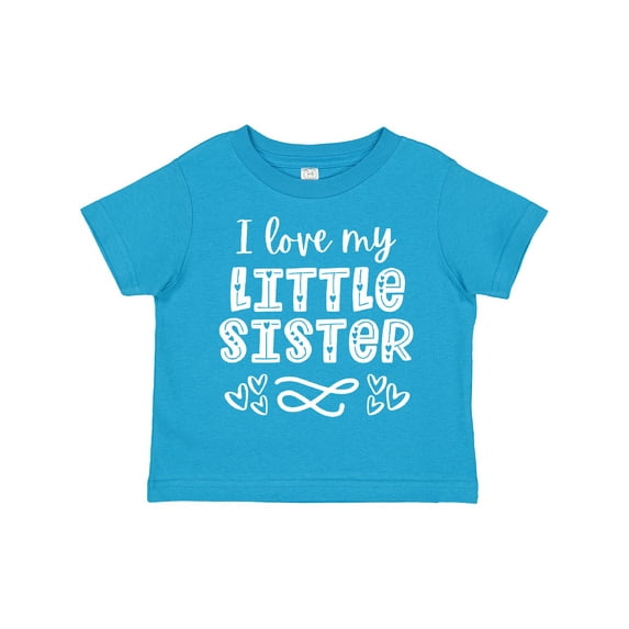 Inktastic I Love My Little Sister with Hearts Boys or Girls Toddler T-Shirt