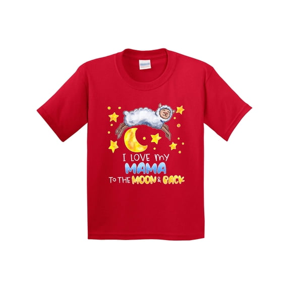 Inktastic I Love My Mama to the Moon and Back Cute Sheep Youth T-Shirt