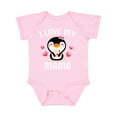 thumbnail image 1 of Inktastic I Love My Mama with Cute Penguin and Hearts Girls Baby Bodysuit, 1 of 5