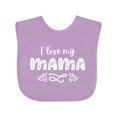 thumbnail image 1 of Inktastic I Love My Mama with Hearts Boys or Girls Baby Bib, 1 of 4