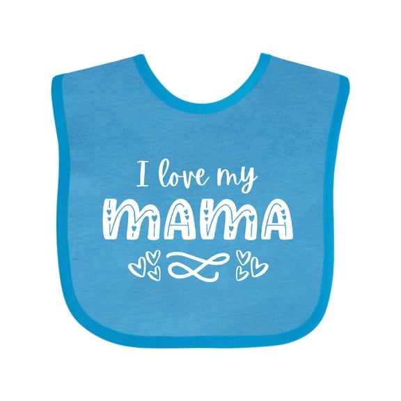 Inktastic I Love My Mama with Hearts Boys or Girls Baby Bib