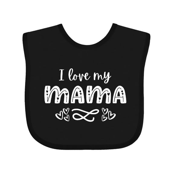Inktastic I Love My Mama with Hearts Boys or Girls Baby Bib