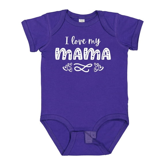Inktastic I Love My Mama with Hearts Boys or Girls Baby Bodysuit