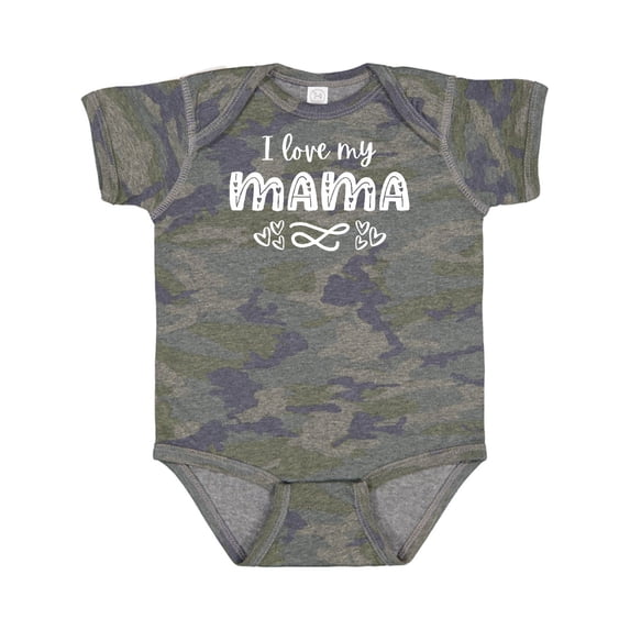 Inktastic I Love My Mama with Hearts Boys or Girls Baby Bodysuit