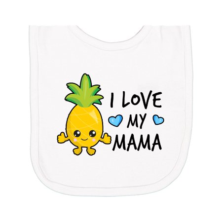 Inktastic I Love My Mama with Pineapple Newborn Bib