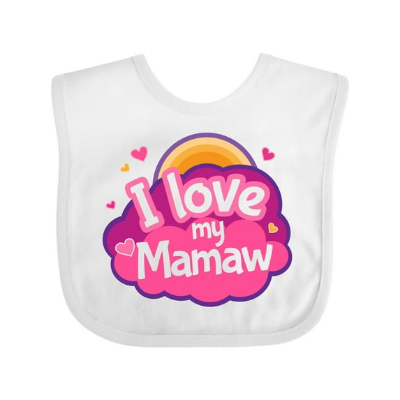 Inktastic I Love My Mamaw Grandchild Girls Baby Bib