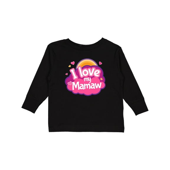 Inktastic I Love My Mamaw Grandchild Girls Long Sleeve Toddler T-Shirt