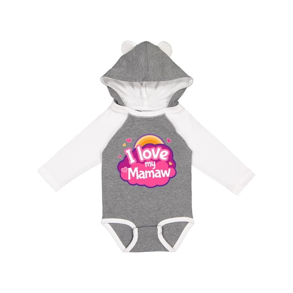Inktastic I Love My Mamaw grandchild gift Girls Long Sleeve Baby Bodysuit