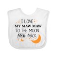 thumbnail image 1 of Inktastic I Love My Maw Maw to the Moon and Back Boys or Girls Baby Bib, 1 of 4