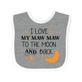 thumbnail image 1 of Inktastic I Love My Maw Maw to the Moon and Back Boys or Girls Baby Bib, 1 of 4