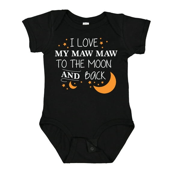Inktastic I Love My Maw Maw to the Moon and Back Boys or Girls Baby Bodysuit