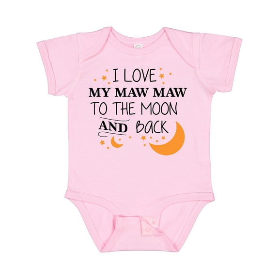 Inktastic I Love My Maw Maw to the Moon and Back Boys or Girls Baby Bodysuit