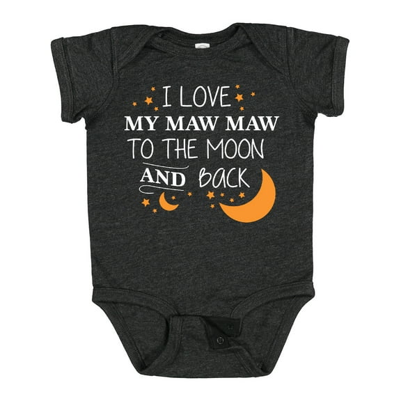 Inktastic I Love My Maw Maw to the Moon and Back Boys or Girls Baby Bodysuit