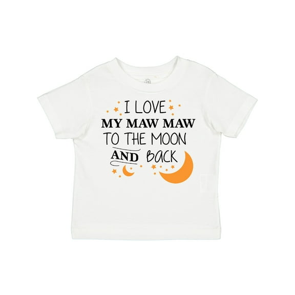 Inktastic I Love My Maw Maw to the Moon and Back Boys or Girls Toddler T-Shirt