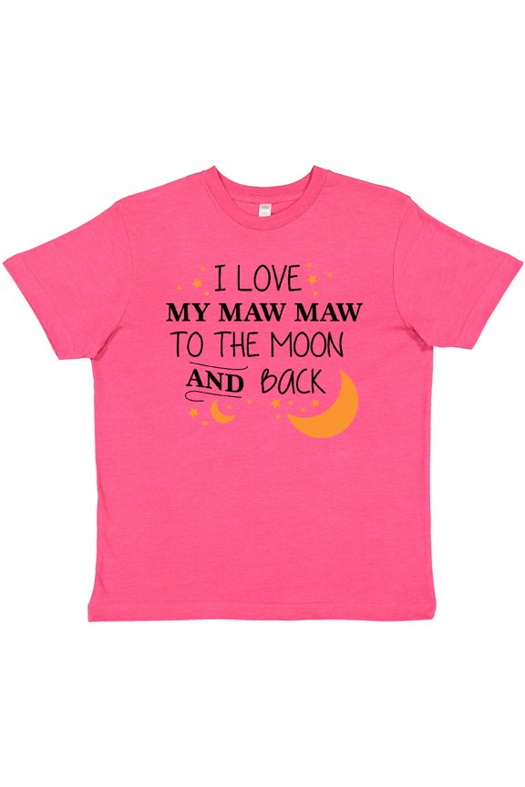 I Love My Maw Maw to the Moon and Back Youth T-Shirt