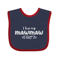 Inktastic I Love My Mawmaw with Hearts Boys or Girls Baby Bib