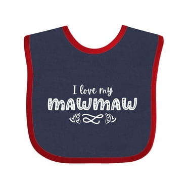 Inktastic I Love My Mawmaw with Hearts Boys or Girls Baby Bib