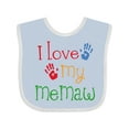 thumbnail image 1 of Inktastic I Love My Memaw Girls Baby Bib, 1 of 4