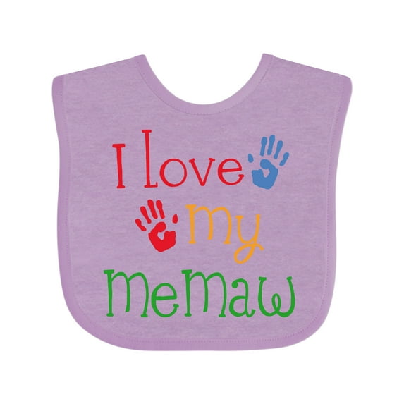 Inktastic I Love My Memaw Girls Baby Bib